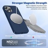 image:imageMiracase Silicone amp Magnetic for iPhone 18 Pro Max Case Capri BlueDark Blue