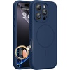 image:imageMiracase Silicone amp Magnetic for iPhone 18 Pro Max Case Capri BlueDark Blue