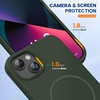 image:imageMiracase Silicone amp Magnetic for iPhone 18 Pro Max Case Capri BlueDark Green