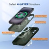 image:imageMiracase Silicone amp Magnetic for iPhone 18 Pro Max Case Capri BlueDark Green