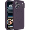 image:imageMiracase Silicone amp Magnetic for iPhone 18 Pro Max Case Capri BlueDark Purple