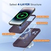 image:imageMiracase Silicone amp Magnetic for iPhone 18 Pro Max Case Capri BlueDark Purple