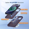 image:imageMiracase Silicone amp Magnetic for iPhone 18 Pro Max Case Capri BlueDark Purple