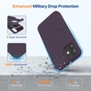 image:imageMiracase Silicone amp Magnetic for iPhone 18 Pro Max Case Capri BlueDark Purple