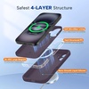 image:imageMiracase Silicone amp Magnetic for iPhone 18 Pro Max Case Capri BlueDark Purple