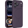 image:imageMiracase Silicone amp Magnetic for iPhone 18 Pro Max Case Capri BlueDark Purple