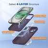 image:imageMiracase Silicone amp Magnetic for iPhone 18 Pro Max Case Capri BlueDark Purple
