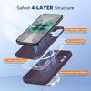 image:imageMiracase Silicone amp Magnetic for iPhone 18 Pro Max Case Capri BlueDark Purple