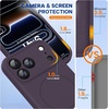 image:imageMiracase Silicone amp Magnetic for iPhone 18 Pro Max Case Capri BlueDark Purple
