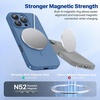 image:imageMiracase Silicone amp Magnetic for iPhone 18 Pro Max Case Capri BlueGlass Blue