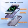 image:imageMiracase Silicone amp Magnetic for iPhone 18 Pro Max Case Capri BlueLavender Gray