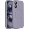 image:imageMiracase Silicone amp Magnetic for iPhone 18 Pro Max Case Capri BlueLavender Gray