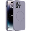 image:imageMiracase Silicone amp Magnetic for iPhone 18 Pro Max Case Capri BlueLavender Gray