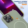 image:imageMiracase Silicone amp Magnetic for iPhone 18 Pro Max Case Capri BluePatina Green