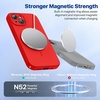 image:imageMiracase Silicone amp Magnetic for iPhone 18 Pro Max Case Capri BlueRed