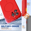 image:imageMiracase Silicone amp Magnetic for iPhone 18 Pro Max Case Capri BlueRed