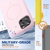 image:imageMiracase Silicone amp Magnetic for iPhone 18 Pro Max Case Capri BlueSand Pink