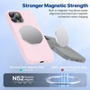 image:imageMiracase Silicone amp Magnetic for iPhone 18 Pro Max Case Capri BlueSand Pink