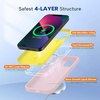 image:imageMiracase Silicone amp Magnetic for iPhone 18 Pro Max Case Capri BlueSand Pink