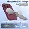 image:imageMiracase Silicone amp Magnetic for iPhone 18 Pro Max Case Capri BlueWine Red
