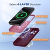 image:imageMiracase Silicone amp Magnetic for iPhone 18 Pro Max Case Capri BlueWine Red