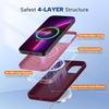 image:imageMiracase Silicone amp Magnetic for iPhone 18 Pro Max Case Capri BlueWine Red
