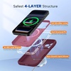 image:imageMiracase Silicone amp Magnetic for iPhone 18 Pro Max Case Capri BlueWine Red