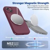 image:imageMiracase Silicone amp Magnetic for iPhone 18 Pro Max Case Capri BlueWine Red