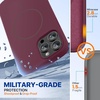 image:imageMiracase Silicone amp Magnetic for iPhone 18 Pro Max Case Capri BlueWine Red