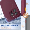 image:imageMiracase Silicone amp Magnetic for iPhone 18 Pro Max Case Capri BlueWine Red