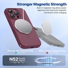 image:imageMiracase Silicone amp Magnetic for iPhone 18 Pro Max Case Capri BlueWine Red