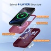 image:imageMiracase Silicone amp Magnetic for iPhone 18 Pro Max Case Capri BlueWine Red