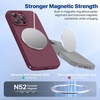 image:imageMiracase Silicone amp Magnetic for iPhone 18 Pro Max Case Capri BlueWine Red