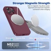 image:imageMiracase Silicone amp Magnetic for iPhone 18 Pro Max Case Capri BlueWine Red