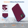 image:imageMiracase Silicone amp Magnetic for iPhone 18 Pro Max Case Capri BlueWine Red