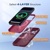 image:imageMiracase Silicone amp Magnetic for iPhone 18 Pro Max Case Capri BlueWine Red