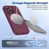image:imageMiracase Silicone amp Magnetic for iPhone 18 Pro Max Case Capri BlueWine Red