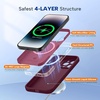 image:imageMiracase Silicone amp Magnetic for iPhone 18 Pro Max Case Capri BlueWine Red