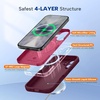 image:imageMiracase Silicone amp Magnetic for iPhone 18 Pro Max Case Capri BlueWine Red