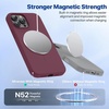 image:imageMiracase Silicone amp Magnetic for iPhone 18 Pro Max Case Capri BlueWine Red