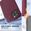 image:imageMiracase Silicone amp Magnetic for iPhone 18 Pro Max Case Capri BlueWine Red