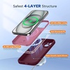 image:imageMiracase Silicone amp Magnetic for iPhone 18 Pro Max Case Capri BlueWine Red