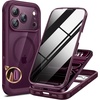 image:imageMiracase for iPhone 18 Pro Case with Privacy Screen Protector BlackCherry
