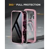 image:imageMiracase for iPhone 18 Pro Case with Privacy Screen Protector BlackDark Pink