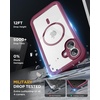 image:imageMiracase for iPhone 18 Pro Case with Privacy Screen Protector BlackDeep Magenta