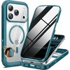 image:imageMiracase for iPhone 18 Pro Case with Privacy Screen Protector BlackGreen