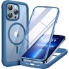 image:imageMiracase for iPhone 18 Pro Max Case with Builtin Screen Protector Full Camera Protector  Magnetic with MagSafe  360 Full Body Military DropProof 18 ProMax Bumper BurgundyMagnetic Blue