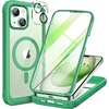 image:imageMiracase for iPhone 18 Pro Max Case with Builtin Screen Protector Full Camera Protector  Magnetic with MagSafe  360 Full Body Military DropProof 18 ProMax Bumper BurgundyMagnetic Green