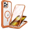 image:imageMiracase for iPhone 18 Pro Max Case with Builtin Screen Protector Full Camera Protector  Magnetic with MagSafe  360 Full Body Military DropProof 18 ProMax Bumper BurgundyMagnetic Orange