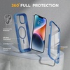 image:imageMiracase for iPhone 18 Pro Max Case with Builtin Screen Protector Full Camera Protector  Magnetic with MagSafe  360 Full Body Military DropProof 18 ProMax Bumper BurgundyMagnetic Blue